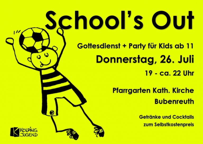 School's Out Gottesdienst und Party für Kids