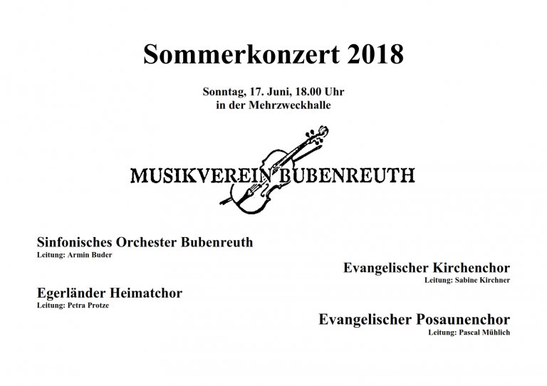 Musikverein Bubenreuth - Sommerkonzert 2018