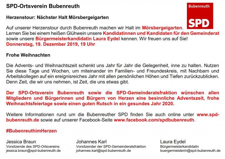 SPD-Ortsverein Bubenreuth Herzenstour