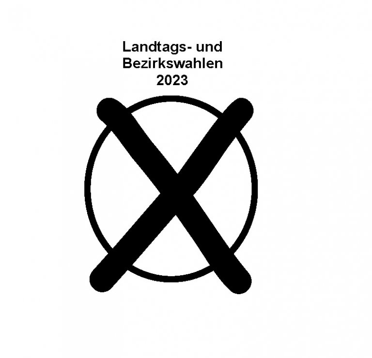 Logo Landtags- und Bezirkswahlen 2023