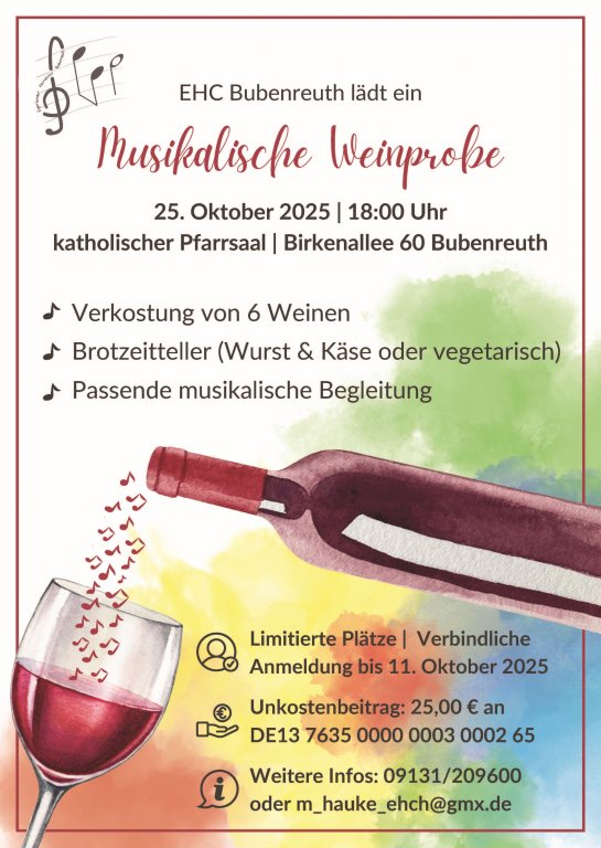 Musikalische Weinprobe Oktober 2025