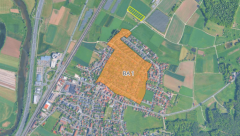 Konzept-Karte von Bubenreuth - Standort der Heizzentrale