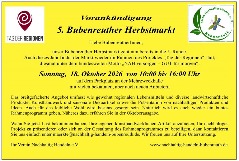 5. Bubenreuther Herbstmarkt