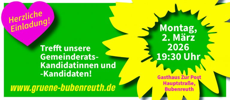 Monatstreffen Grüne Bubenreuth März 2026