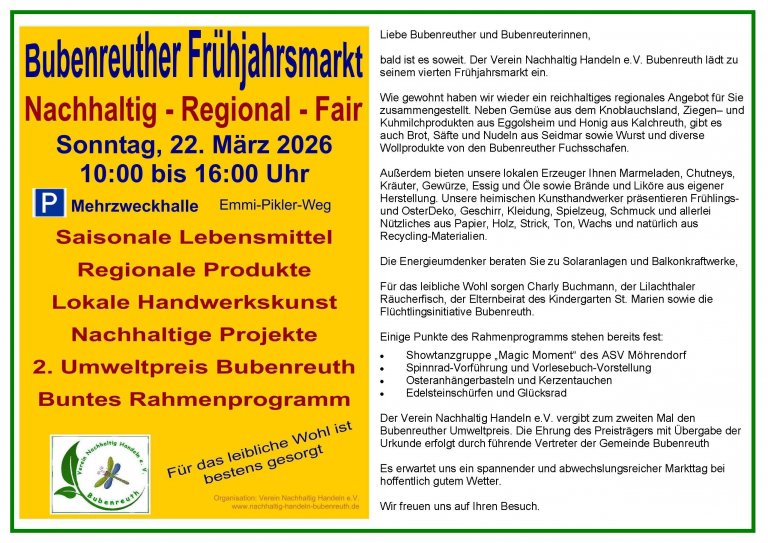 Bubenreuther Frühjahrsmarkt 2026