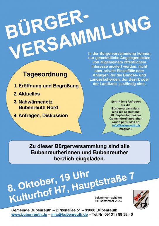 Bürgerversammlung 2026